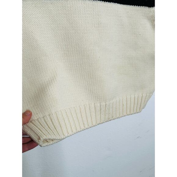 PHILOSOPHY DI LORENZO SERANFINI White Black Rhinestone Studded Wool Sweater US 6 - Picture 3 of 15